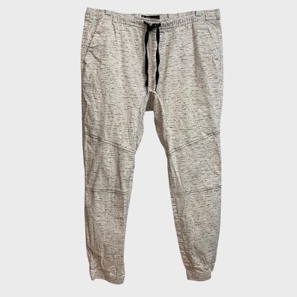 Brooklyn Cloth The Jogger Twill Pull On Pants Men's Size XL White Black Pockets - Picture 1 of 15